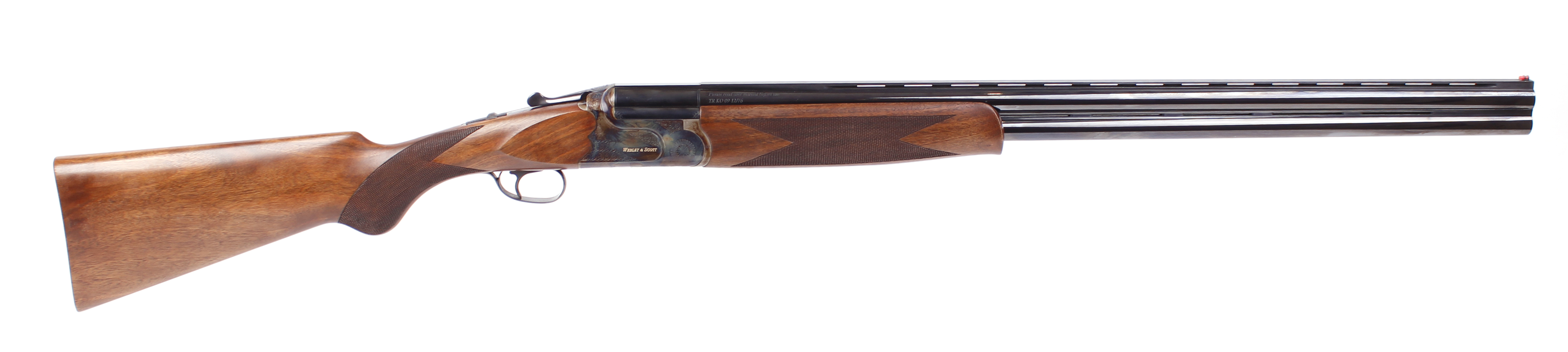 (S2) 12 bore Webley & Scott 2012 over and under, ejector, 30 ins Steel Shot Proof ventilated - Image 2 of 3
