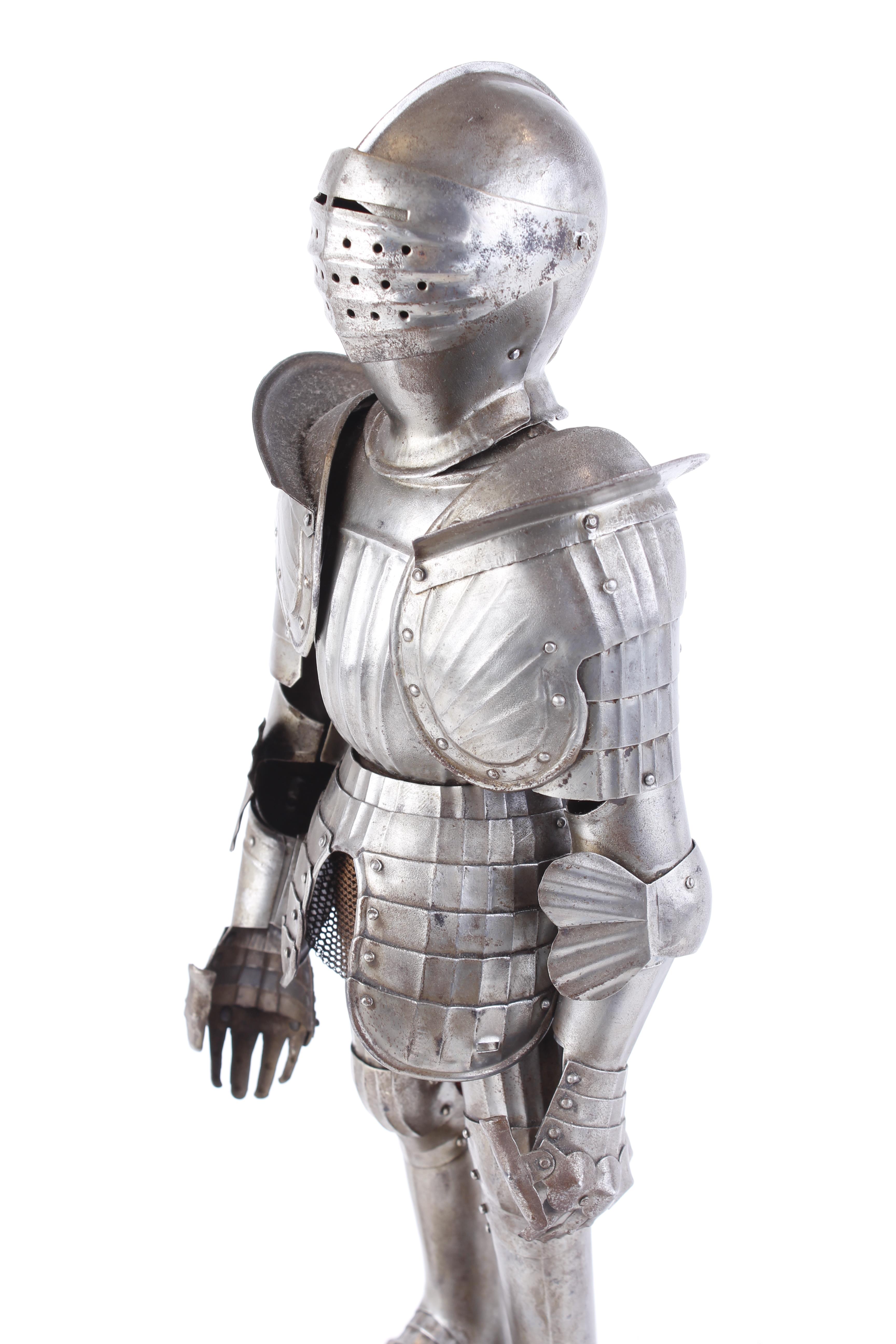 16th Century style fully articulated miniature suit of armour by Marto (Spain), h.25 ins, together - Image 11 of 14