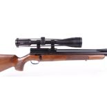 5.5mm Webley Axsor pcp multi shot air rifle, barrel threaded for moderator, pistol grip stock with