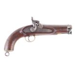 (S58) .577 Percussion Tower pistol, 5½ ins fullstocked round barrel with captive ramrod, steel