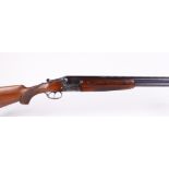 (S2) 12 bore AYA Coral over and under, ejector, 28 ins barrels, ¼ & ¼, engine turned ventilated rib,