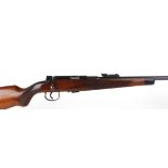 (S1) .22 Mauser bolt action sporting rifle, 19½ ins barrel treaded for moderator, hooded blade