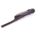 Brown leather leg o' mutton gun case for up to 32 ins barrels