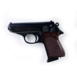 (S5) 7.65mm Walther PPK automatic pistol, brown plastic grips, no. 523073 Section 5 licence required