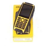 S200 dual SIM waterproof ruggedised mobile phone in yellow (unlocked and unused), in its box with