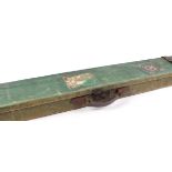 Canvas rifle case, green baize lined 44 ½ ins fitted interior, W.J. Jeffrey Ltd. trade label