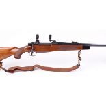 (S1) .375 (H&H Mag) CZ bolt action hunting rifle, 26 ins barrel with blade foresight, folding leaf