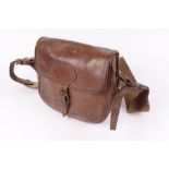 Vintage leather cartridge bag