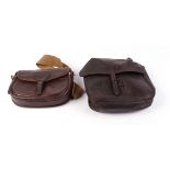 Two leather cartridge bags