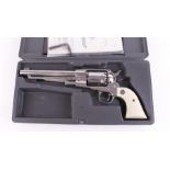 (S1) .44 Ruger Old Army black powder percussion revolver, 7½ ons polished steel sighted barrel