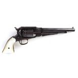 (S1) .44 Italian Navy Arms Co. black powder revolver, 7½ ins octagonal sighted barrel with captive