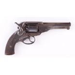 (S58) 54 bore Kerr's Patent percussion double action closed frame revolver by London Armoury, 5¼ ins