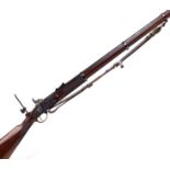 (S1) .451 Parker Hale percussion black powder rifle, 35½ ins fullstocked three steel banded