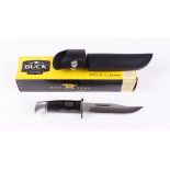 Buck '75' Special 1942-2017 knife, 6 ins bowie blade with sheath, boxed as new