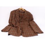 Magee of Ireland check tweed shooting suit comprising jacket and breeks, approx. size XL