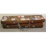 Two wooden rifle cases