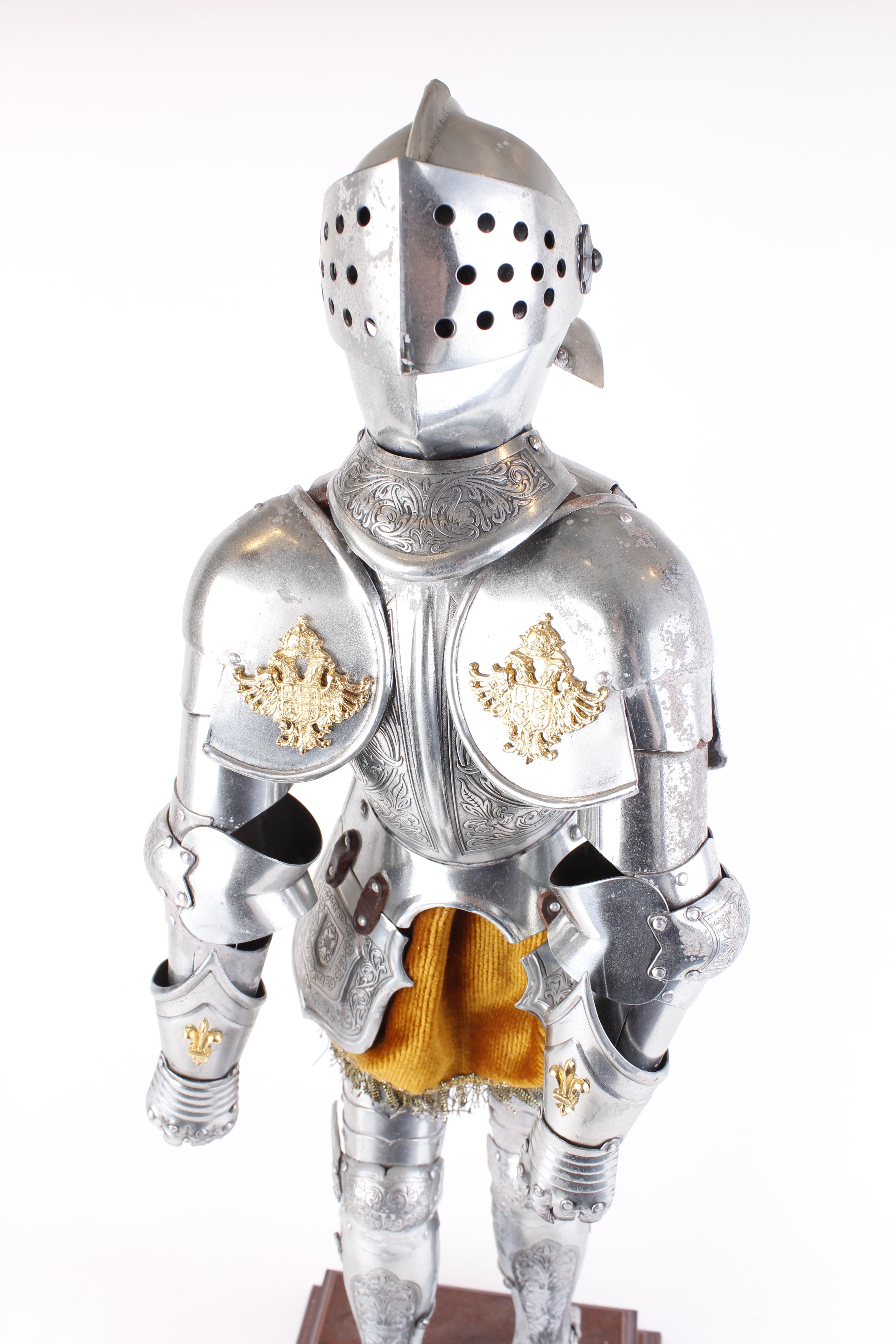 16th Century style fully articulated miniature suit of armour by Marto (Spain), h.25 ins, together - Image 14 of 14