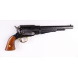 (S1) .44 Westerner's Arms Remington (Uberti) 6 shot percussion black powder revolver, 8 ins