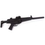 (S1) .22 Walther Model GSG-5 semi automatic tactical rifle, moderated barrel, collapsible shoulder
