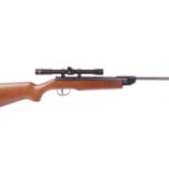 4.5mm Weihrauch HW 25L break barrel air rifle, semi pistol grip stock, mounted 4 x 20WA Weihrauch