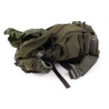 Berghaus Roc 3 army back pack containing quantity various rifle slings, cartridges belts, etc