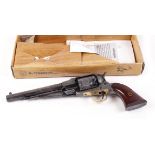 (S1) .36 Uberti Remington black powder revolver, 7½ ins octagonal barrel with under lever rammer,