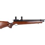 .22 Air Arms S300 pre charged bolt action air rifle, moderated barrel, fitted scope rings, pistol