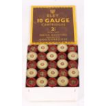 (S2) 25 x 10 bore Eley 2,5/8 ins No.3 shot cartridges, boxed [Purchasers Please Note: Section 2