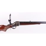 (S1) .45-70 Uberti 1885 High Wall lever action falling block rifle, 31½ ins octagonal barrel, fitted