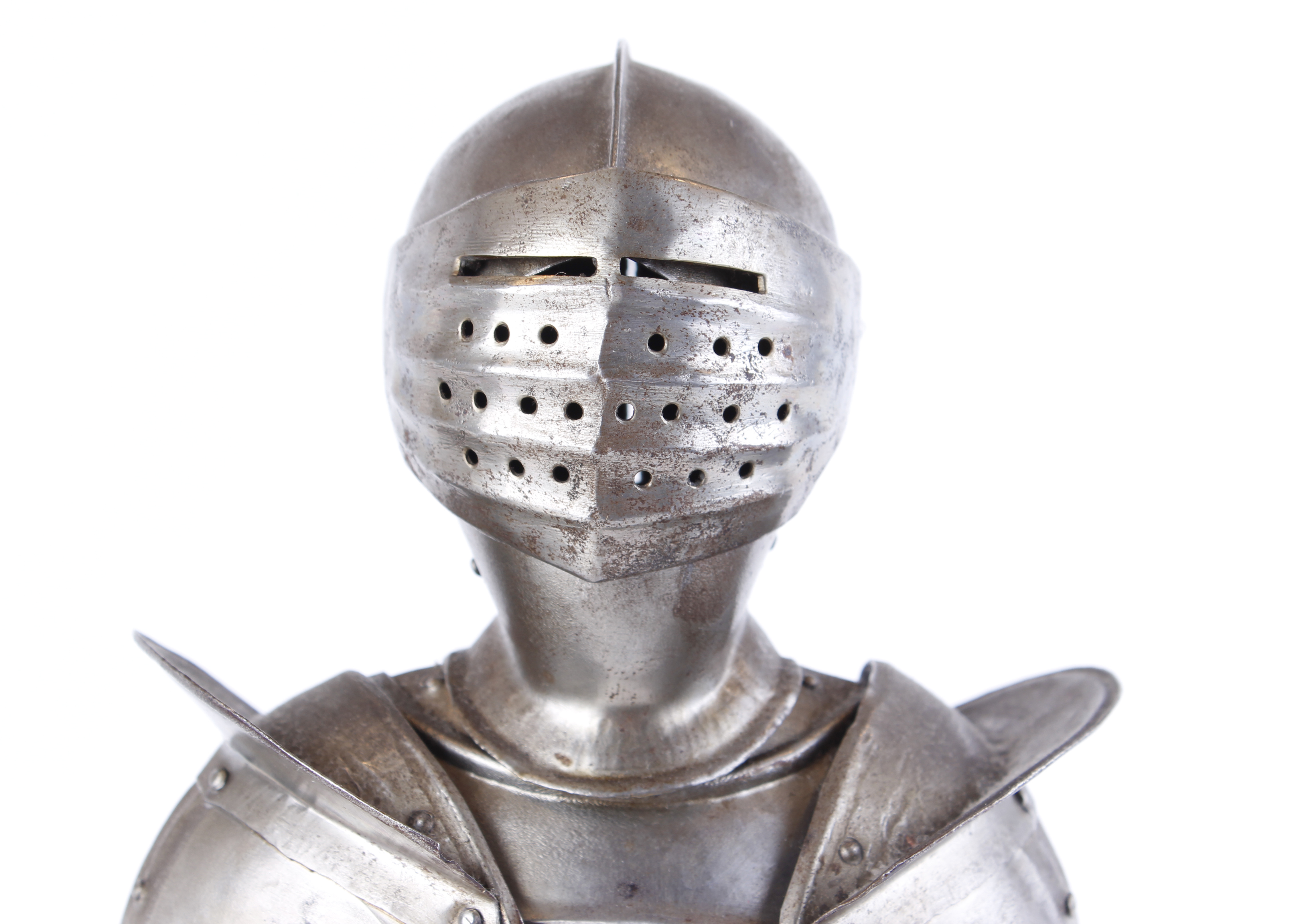 16th Century style fully articulated miniature suit of armour by Marto (Spain), h.25 ins, together - Image 7 of 14