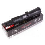 4-12 x 42 Burris Ballistic Laserscope, matt black finish, boxed as new with papers and soft cover
