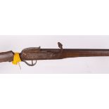 (S2) 11 bore Re-enactment matchlock musket, 29 ins steel barrel (black powder proof), fullstocked