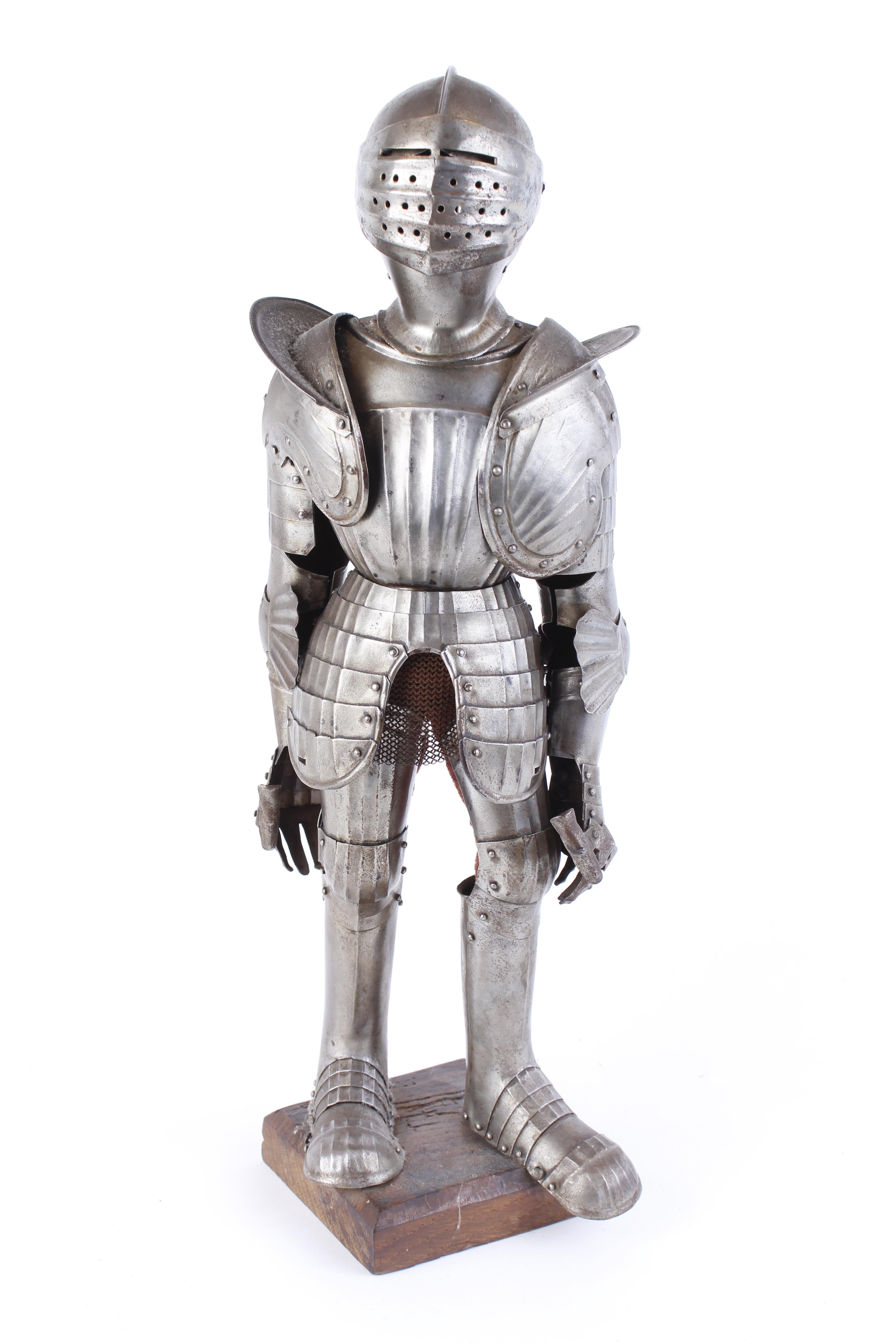 16th Century style fully articulated miniature suit of armour by Marto (Spain), h.25 ins, together - Image 9 of 14