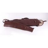 Fleece lined leather gun slip, max internal length 52 ins