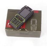 S200 dual SIM waterproof ruggedised mobile phone in green(unlocked and unused), in its box with