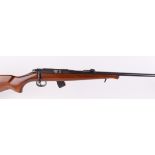 (S1) .22 CZ BRNO Model 2-E-H bolt action rifle, 25 ins threaded barrel (capped), 8 shot magazine,