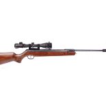 .177 Walther LGV break barrel air rifle, fitted moderator, mounted 3-9 x 40 Walther scope, no.