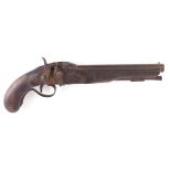 Replica percussion pistol. This Lot is offered for the purposes of historical re-enactment or