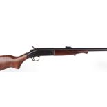(S1) .44 (rem mag) New England Firearms semi hammer rifle, 22 ins barrel, open sights, 14¼ ins