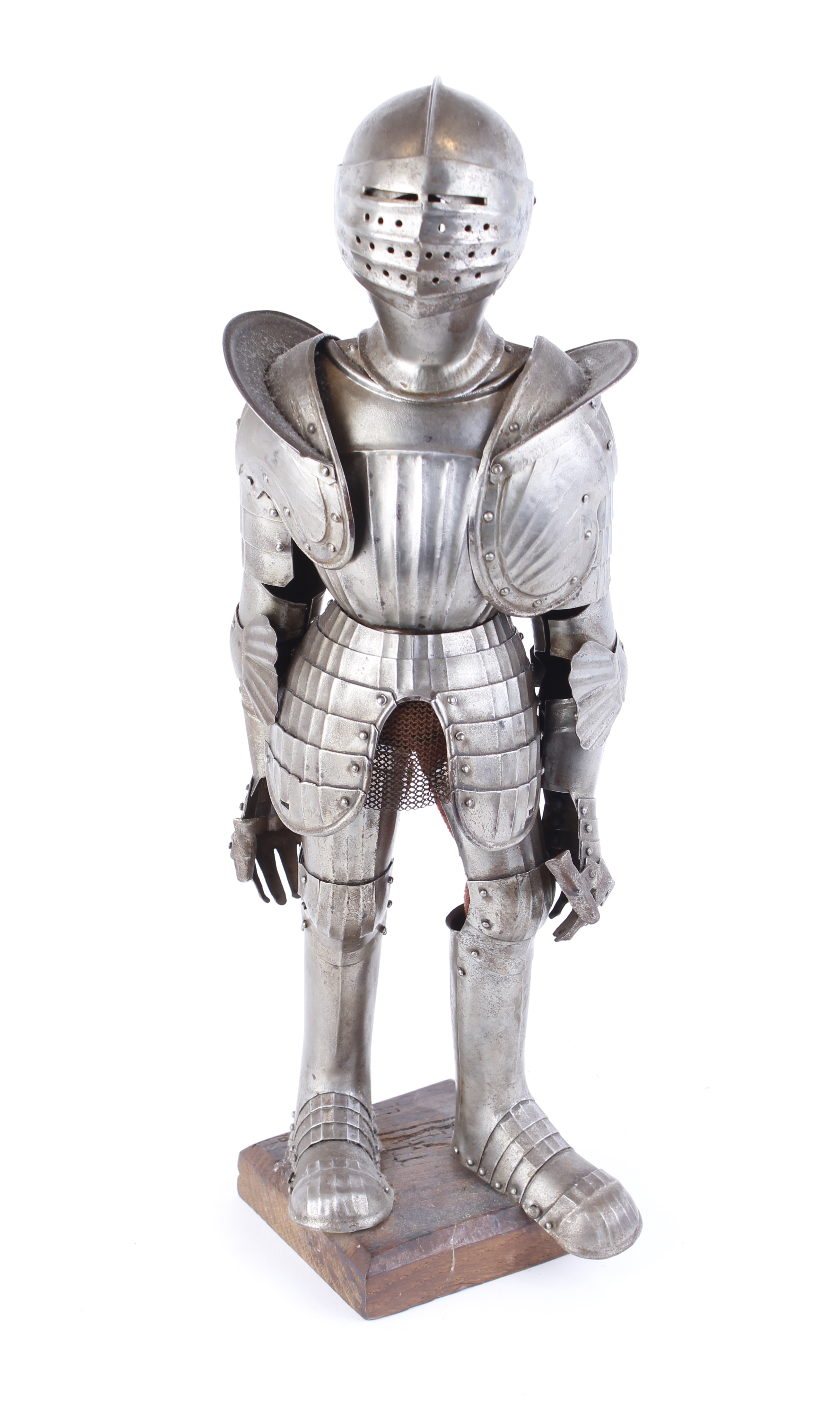 16th Century style fully articulated miniature suit of armour by Marto (Spain), h.25 ins, together - Image 8 of 14