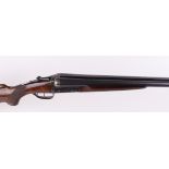 (S2) 10 bore boxlock ejector by AYA, 32 ins chopper lump barrels, full & full, game rib with light