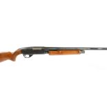 (S2) 12 bore Savage Model 30 Series F pump action, 3 shot (RM 90), 27½ ins barrel, bead foresight, 3