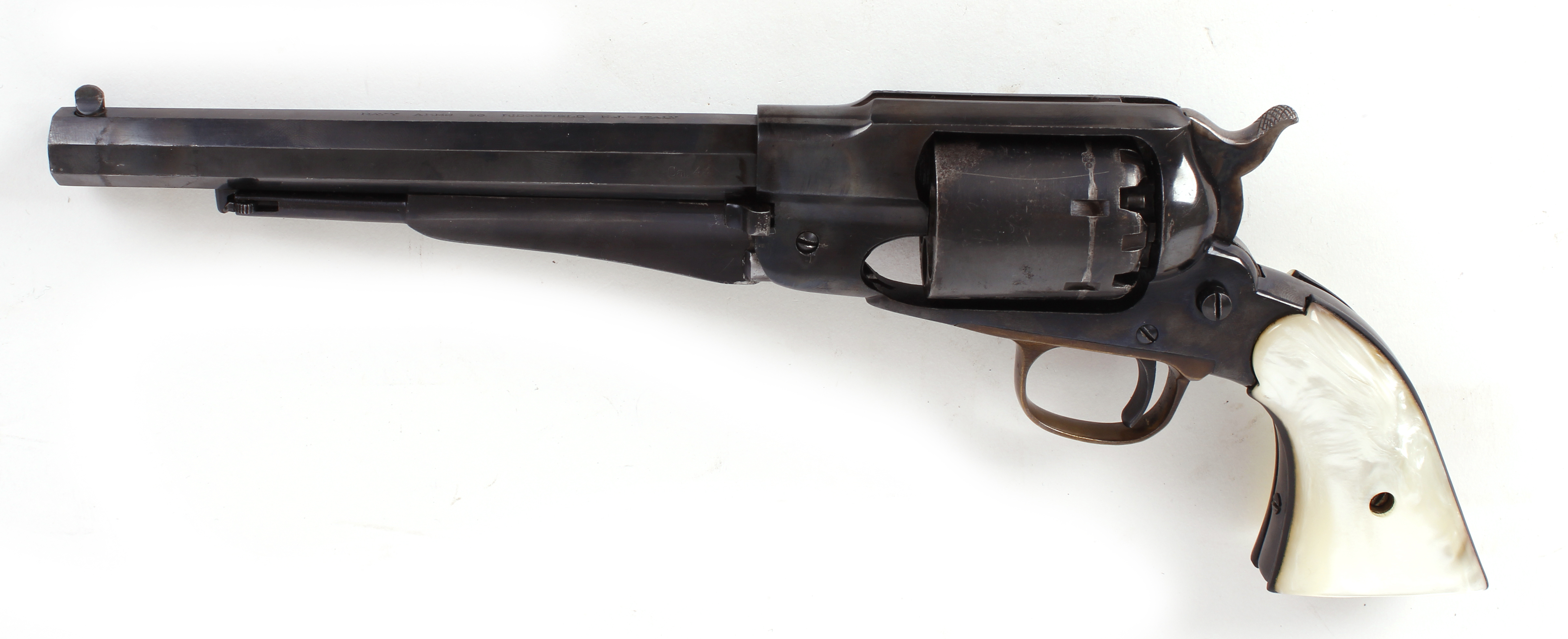(S1) .44 Italian Navy Arms Co. black powder revolver, 7½ ins octagonal sighted barrel with captive - Image 2 of 2