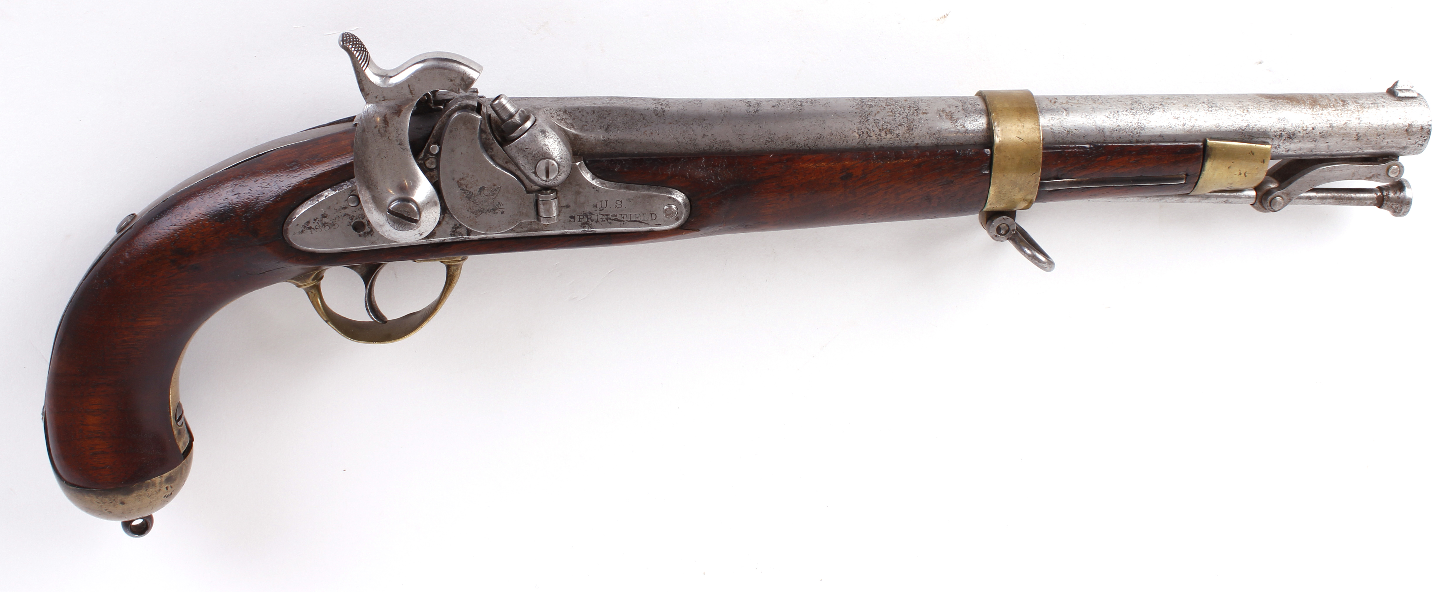 (S58) .58 (Minié ball) Springfield Pistol Carbine, 1855 pattern, 12 ins round brass bound three