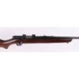 (S1) .22 (hornet) Winchester Model 43 bolt action rifle, 24 ins threaded barrel, hooded foresight