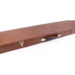 Wooden rifle case, 47 ins fitted interior