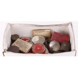 Twenty miscellaneous percussion cap tins, various makers