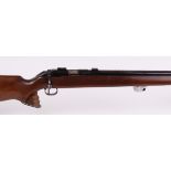 (S1) .22 Winchester Model 52 bolt action target rifle, 28 ins barrel, fitted sight blocks,