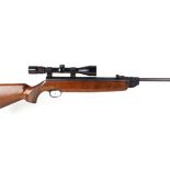 .22 Weihrauch HW80K break barrel air rifle, adjustable rear sight, mounted 3-9 x 40 Apollo scope,