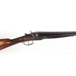 (S2) 12 bore double hammer gun by Webley & Scott, 30 ins barrels inscribed Webley & Scott Ltd